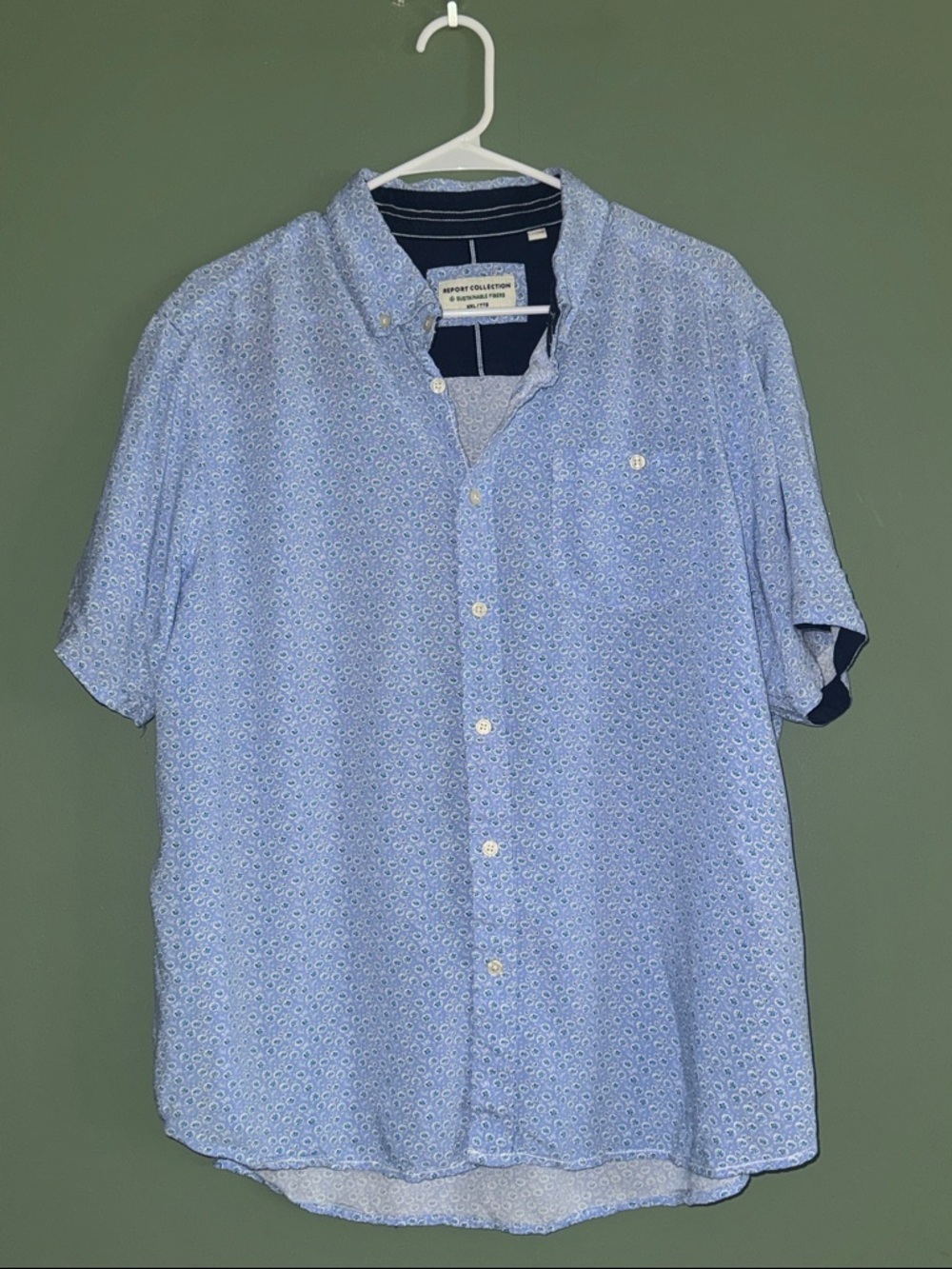 Men’s Report Collection Sustainable Fibers Short Sleeve Casual Shirt XXL